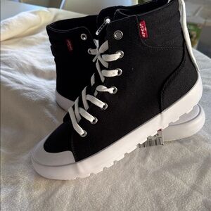 Levi's Black High-Top Sneakers with White Accents